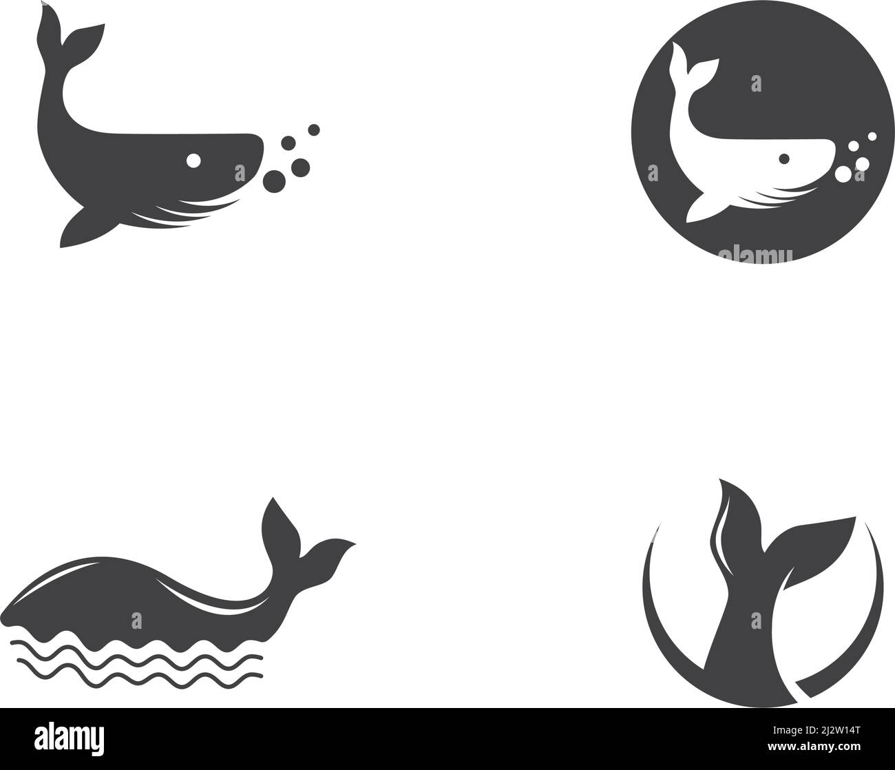 Whale logo illustration vector flat design Stock Vector Image & Art - Alamy