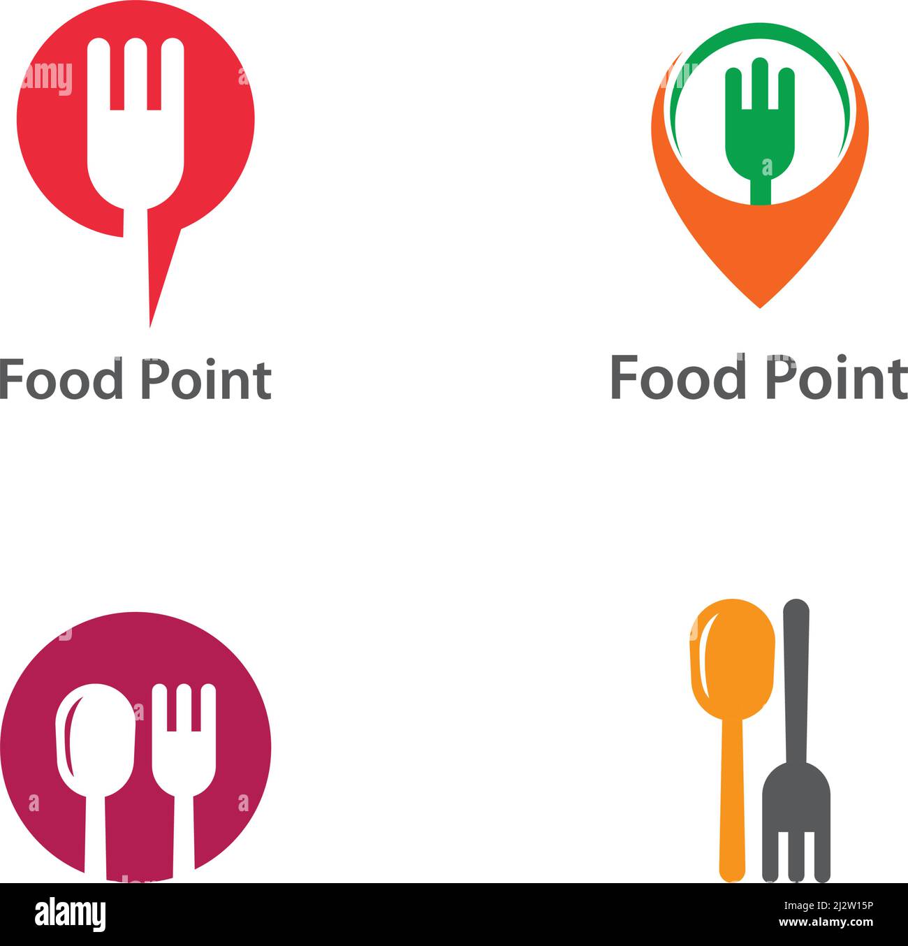 fork and spoon restaurant logo vector template Stock Vector Image & Art ...