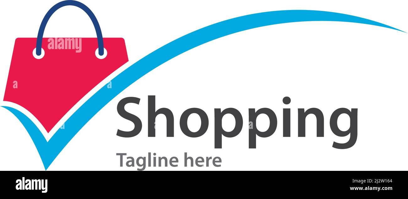 Shopping bag logo vector template Stock Vector