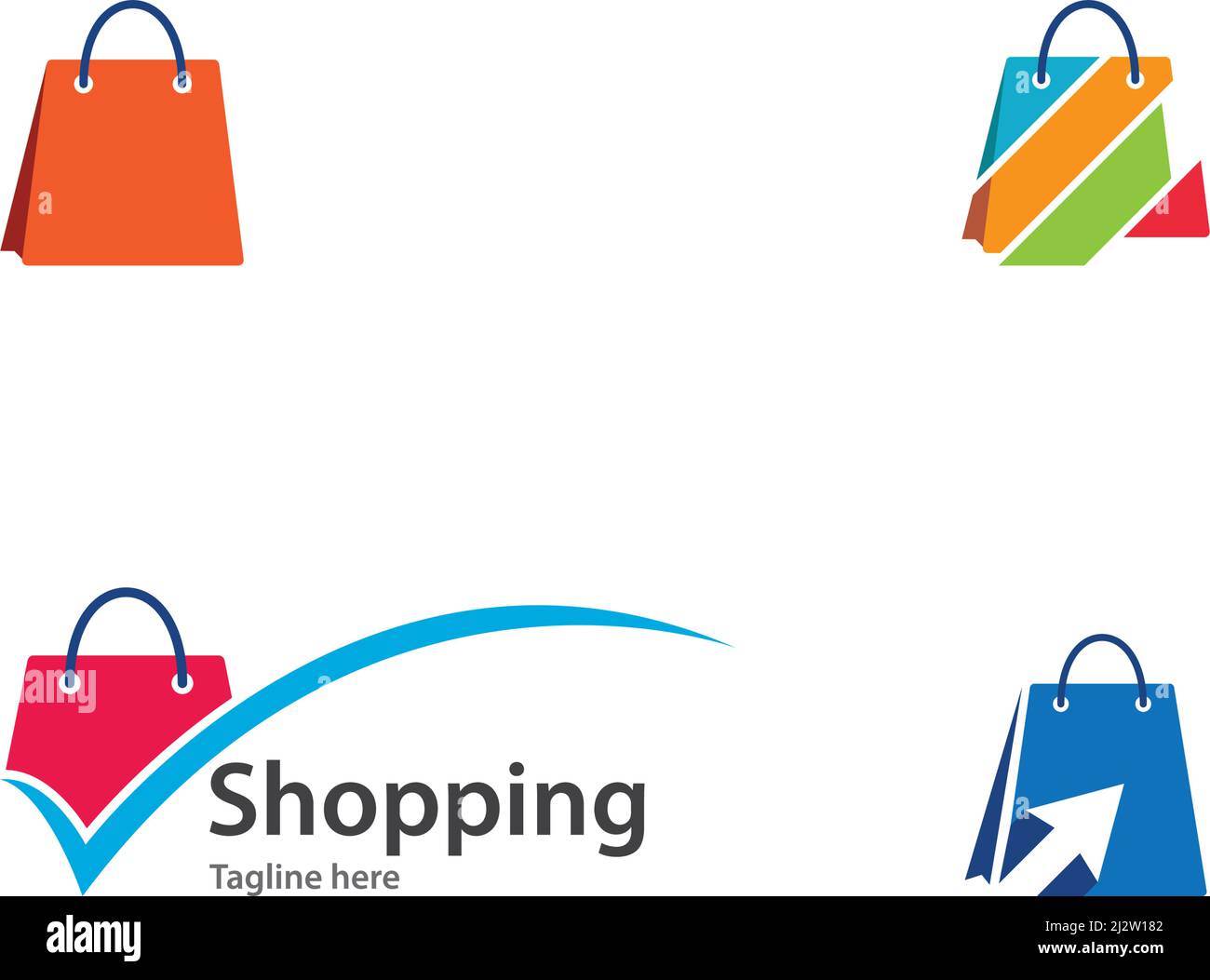 Shopping bag logo vector template Stock Vector