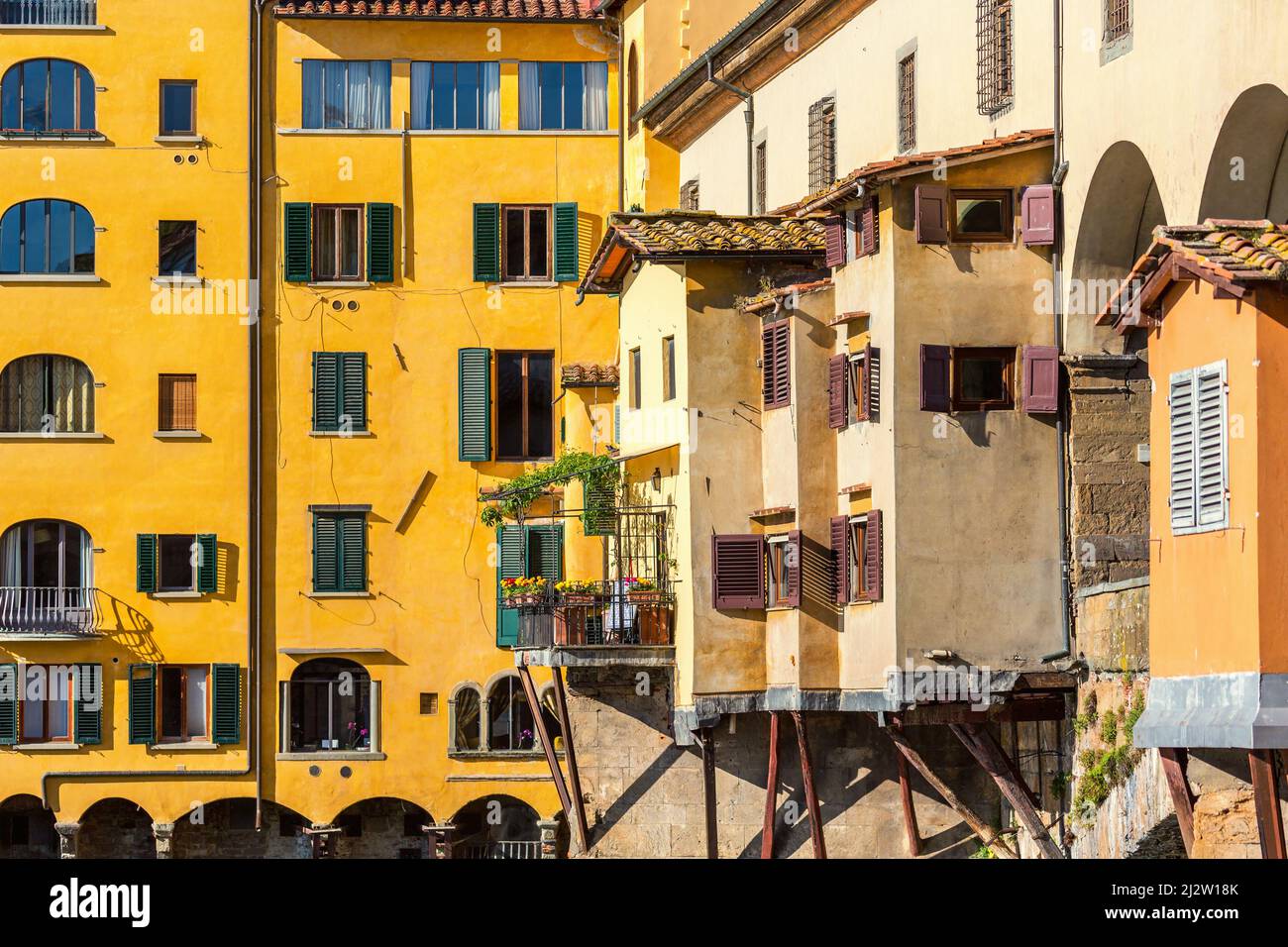 Italian apartment building with a balcony Stock Photo Alamy