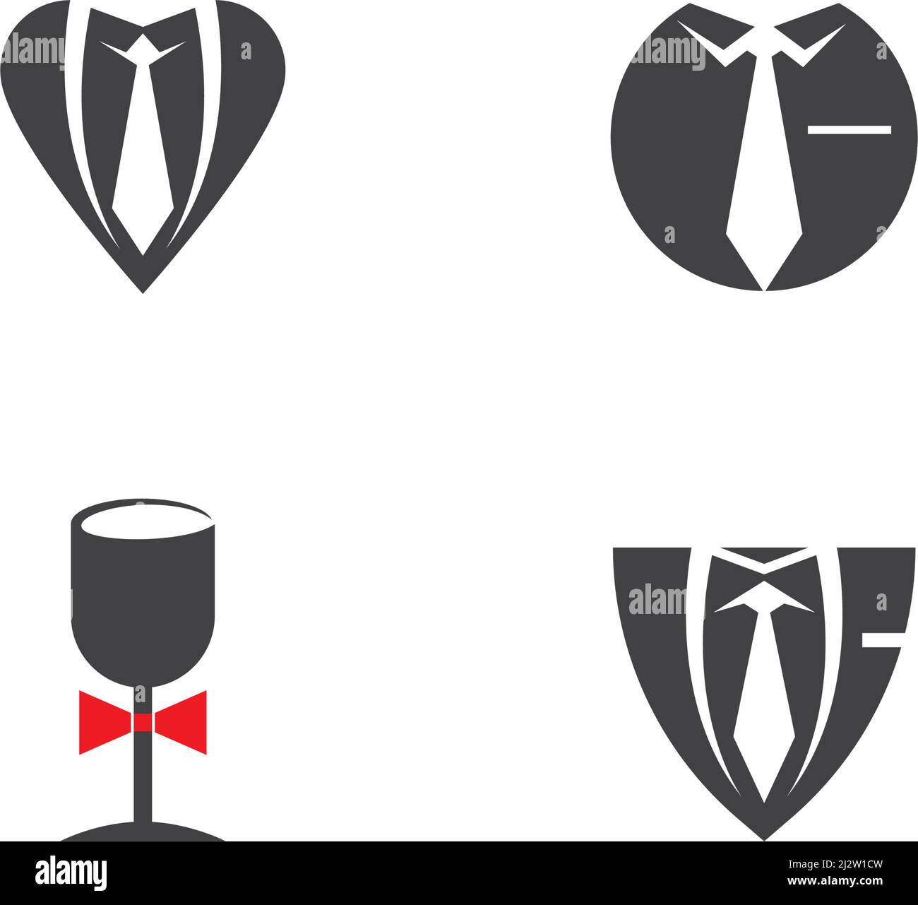 Tuxedo logo vector icon template Stock Vector
