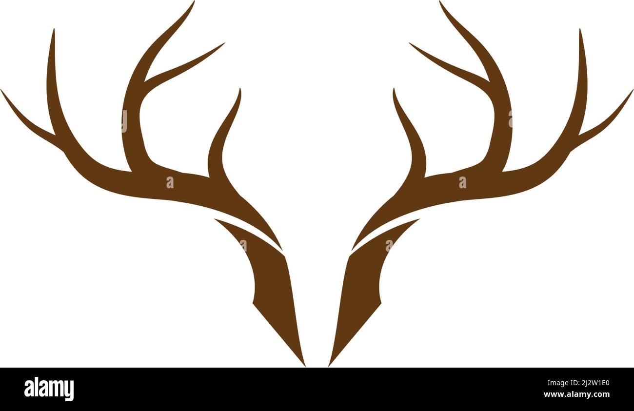 Deer antler ilustration logo vector template Stock Vector