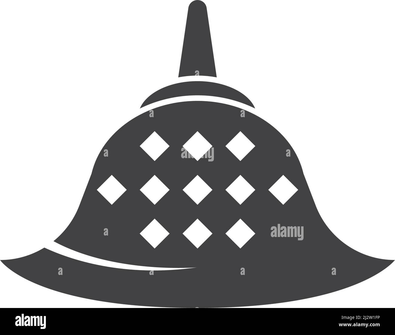Stupa temple logo flat design vector Stock Vector