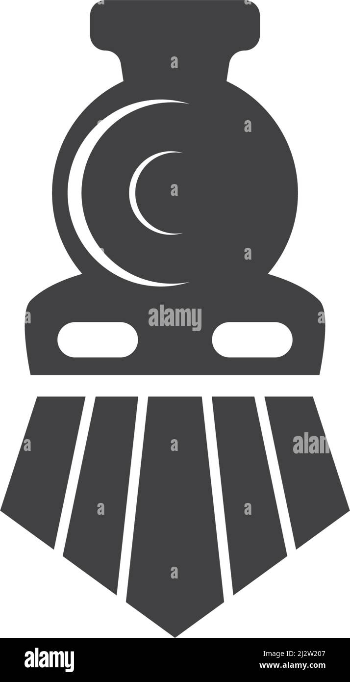 Train illustration logo vector flat design Stock Vector