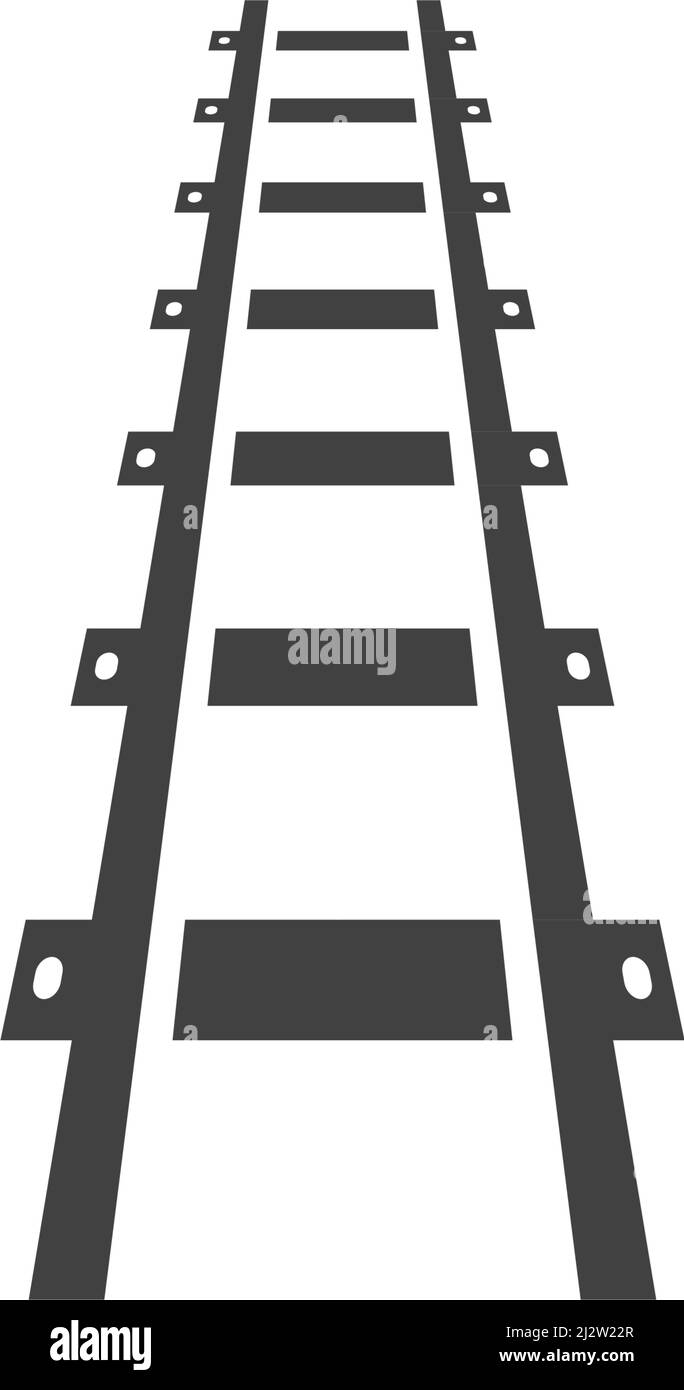 Railway illustration vector flat design Stock Vector