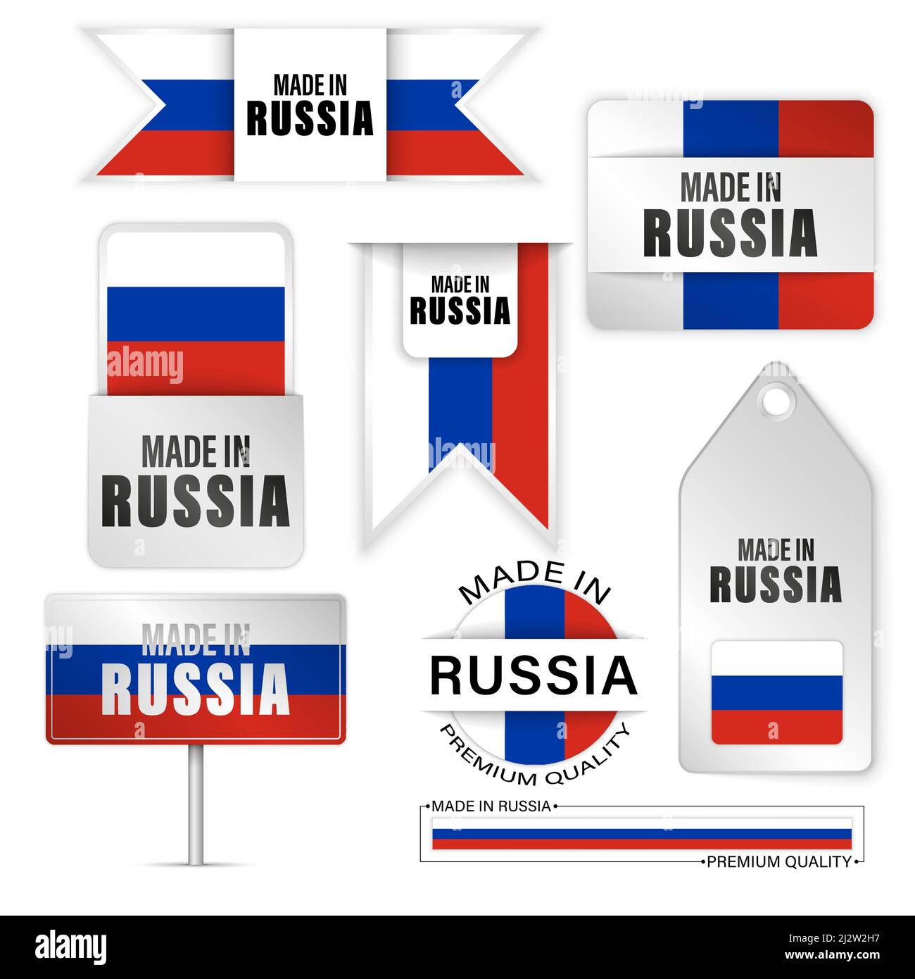 Premium Vector  Round flag of russia. vector illustration.