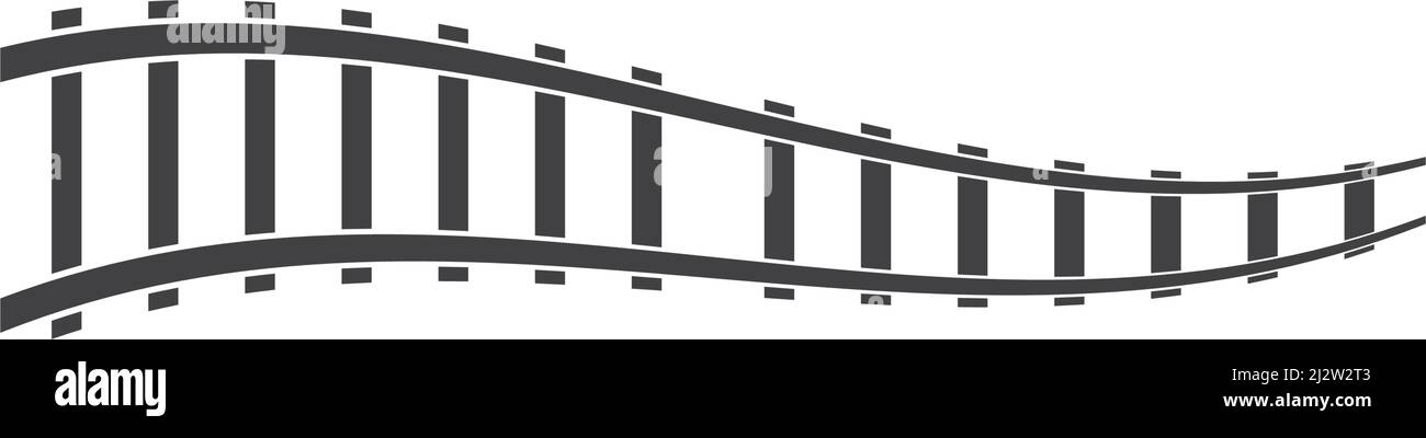 Railway illustration vector flat design Stock Vector