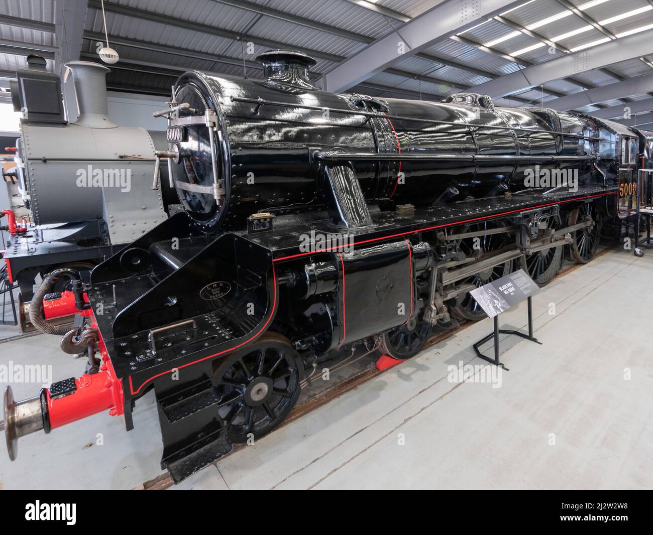 Ex- LMS Class 5 Steam Locomotive number 5000 at NRM Locomotion Shildon Co. Durham England UK Stock Photo
