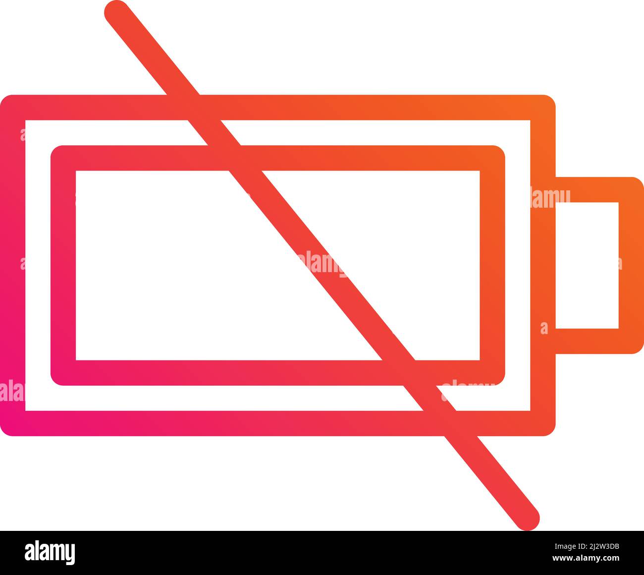 Empty Battery Vector Icon Design Illustration Stock Vector