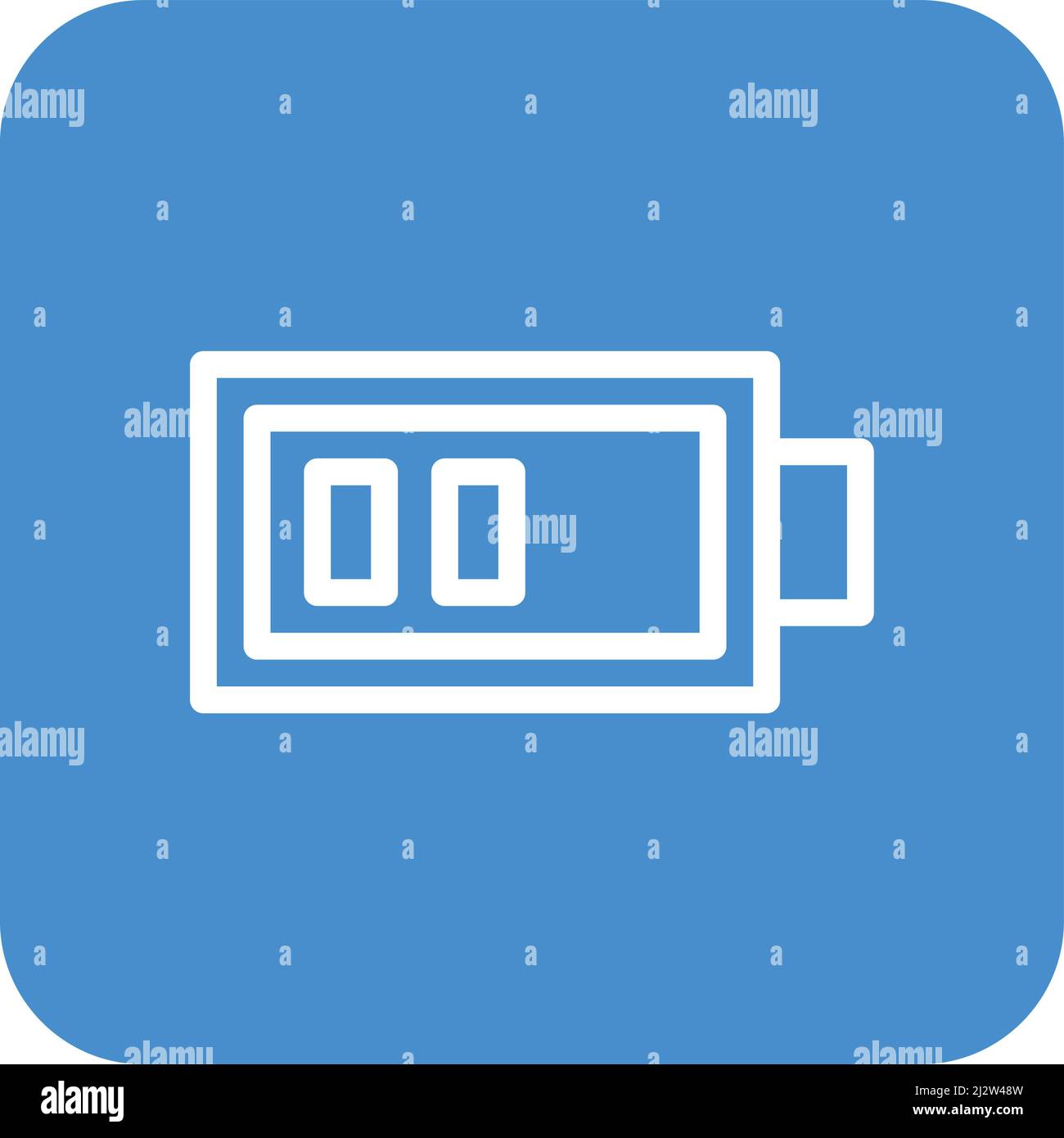 Half Battery Vector Icon Design Illustration Stock Vector
