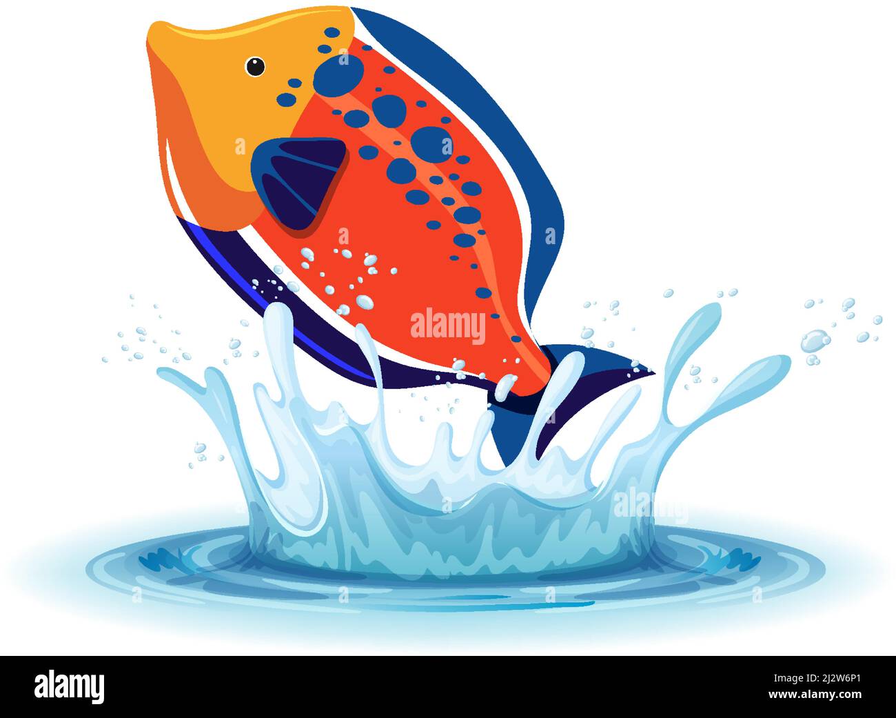 A water splash with fish on white background illustration Stock Vector  Image & Art - Alamy
