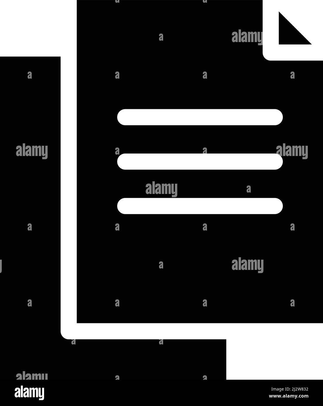 Paper vector icon editable Black and White Stock Photos & Images - Alamy