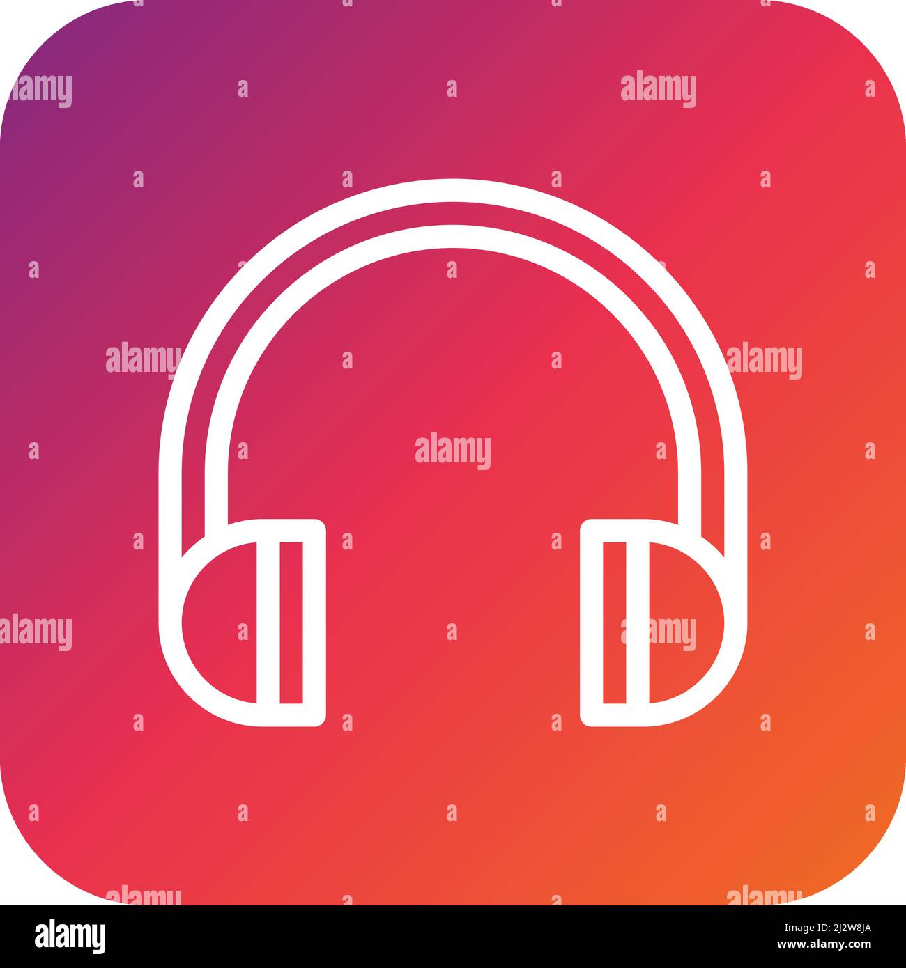 Headphones Vector Icon Design Illustration Stock Vector