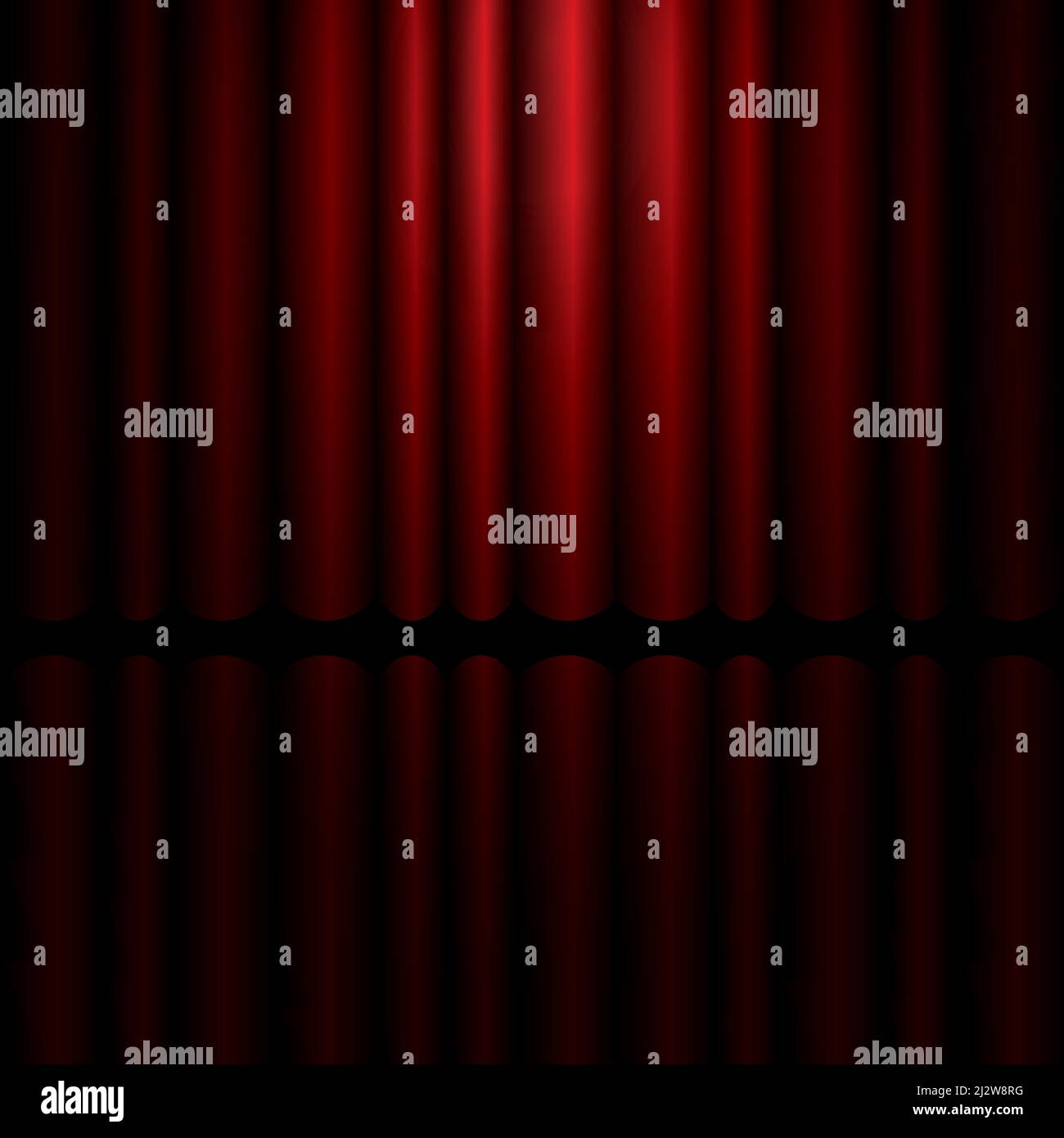 Red Curtain stage background illustration vector Stock Vector