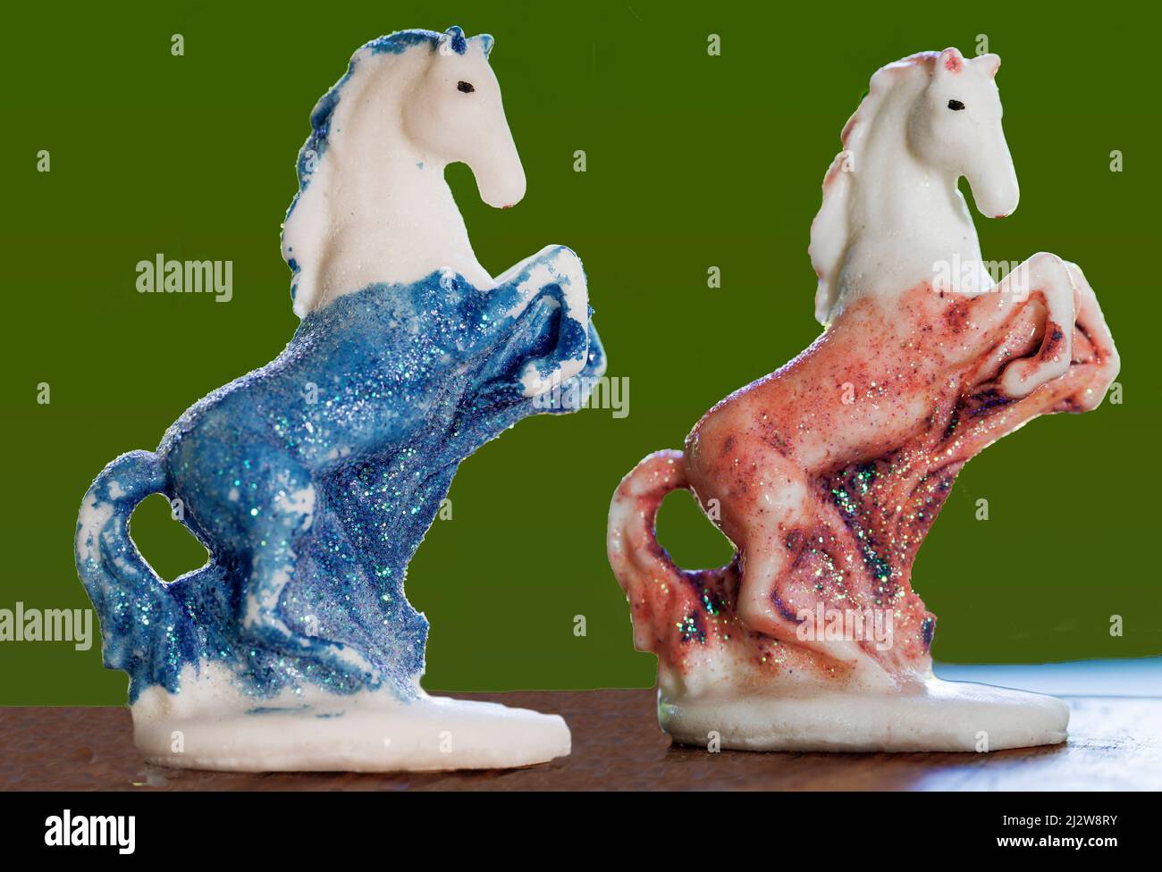 Weather statues. The color changes from blue when the weather is sunny