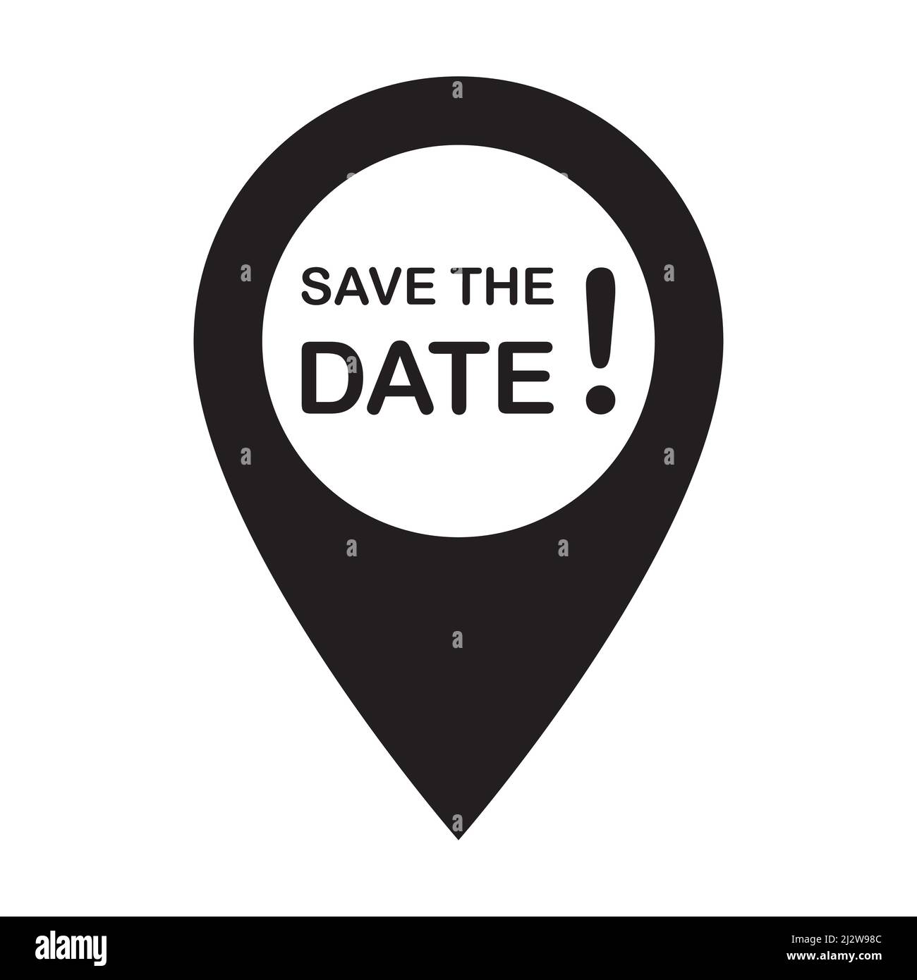 save the date text with pin point icon vector for graphic design, logo,  website, social media, mobile app, UI illustration Stock Vector Image & Art  - Alamy