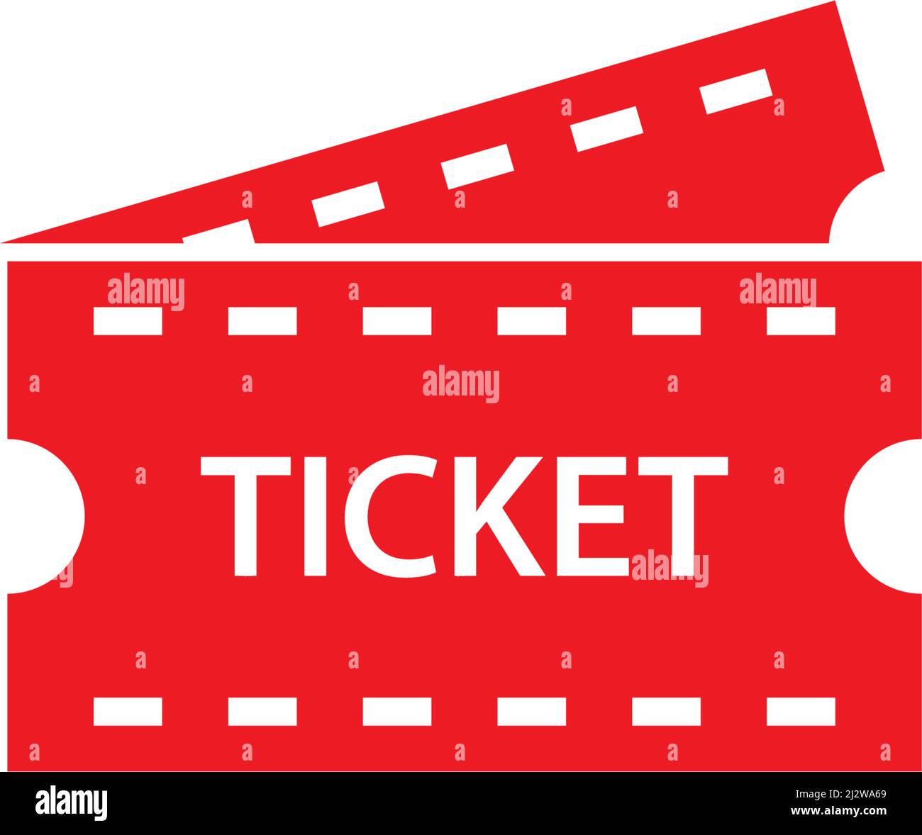 Ticket logo icon vector flat design Stock Vector