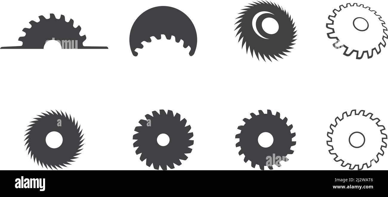 Metal saw logo vector icon template Stock Vector