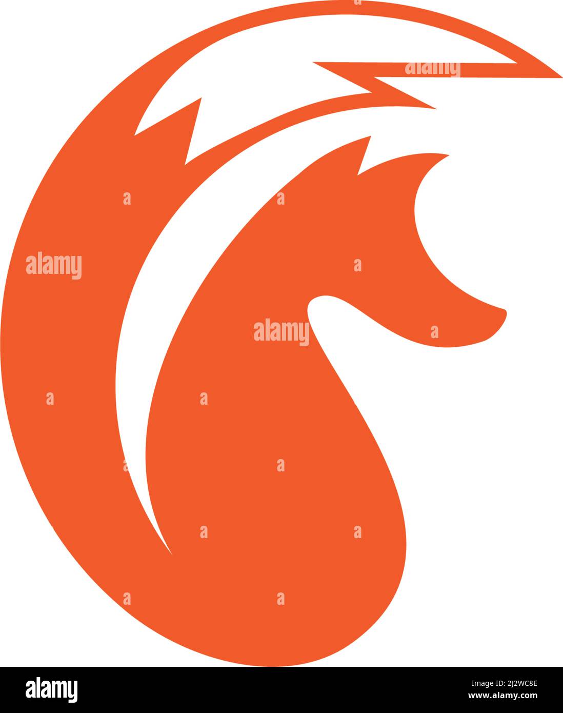 Fox logo illustration vector template Stock Vector Image & Art - Alamy