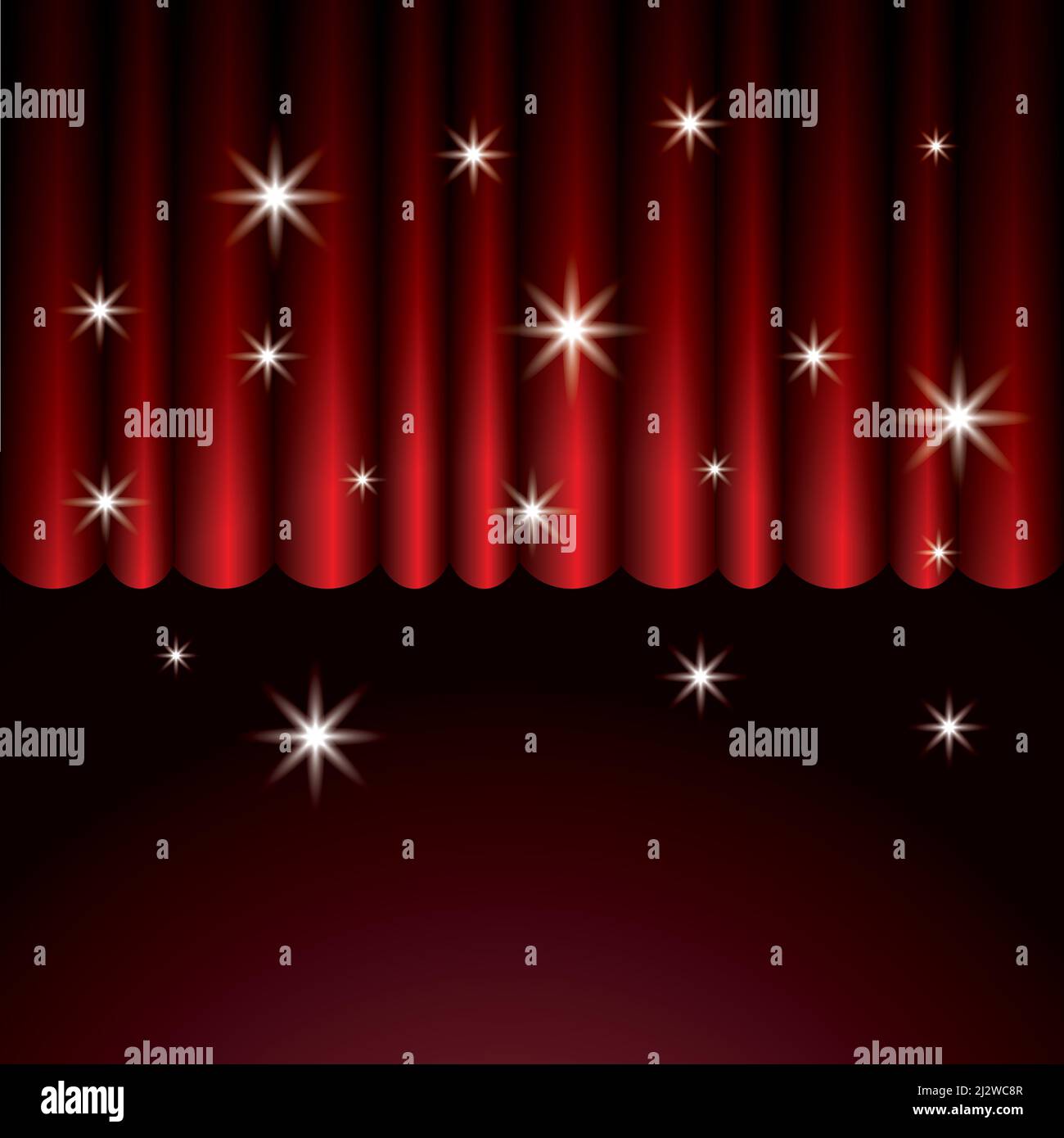 Red Curtain stage background illustration vector Stock Vector Image ...