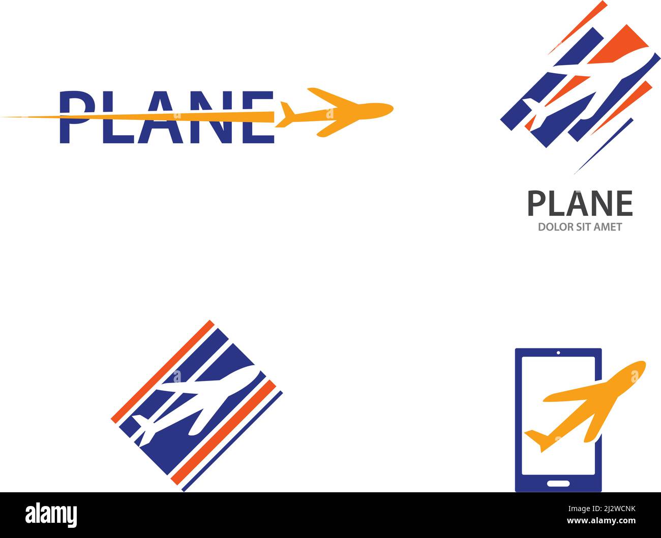 Plane Travel logo vector template Stock Vector