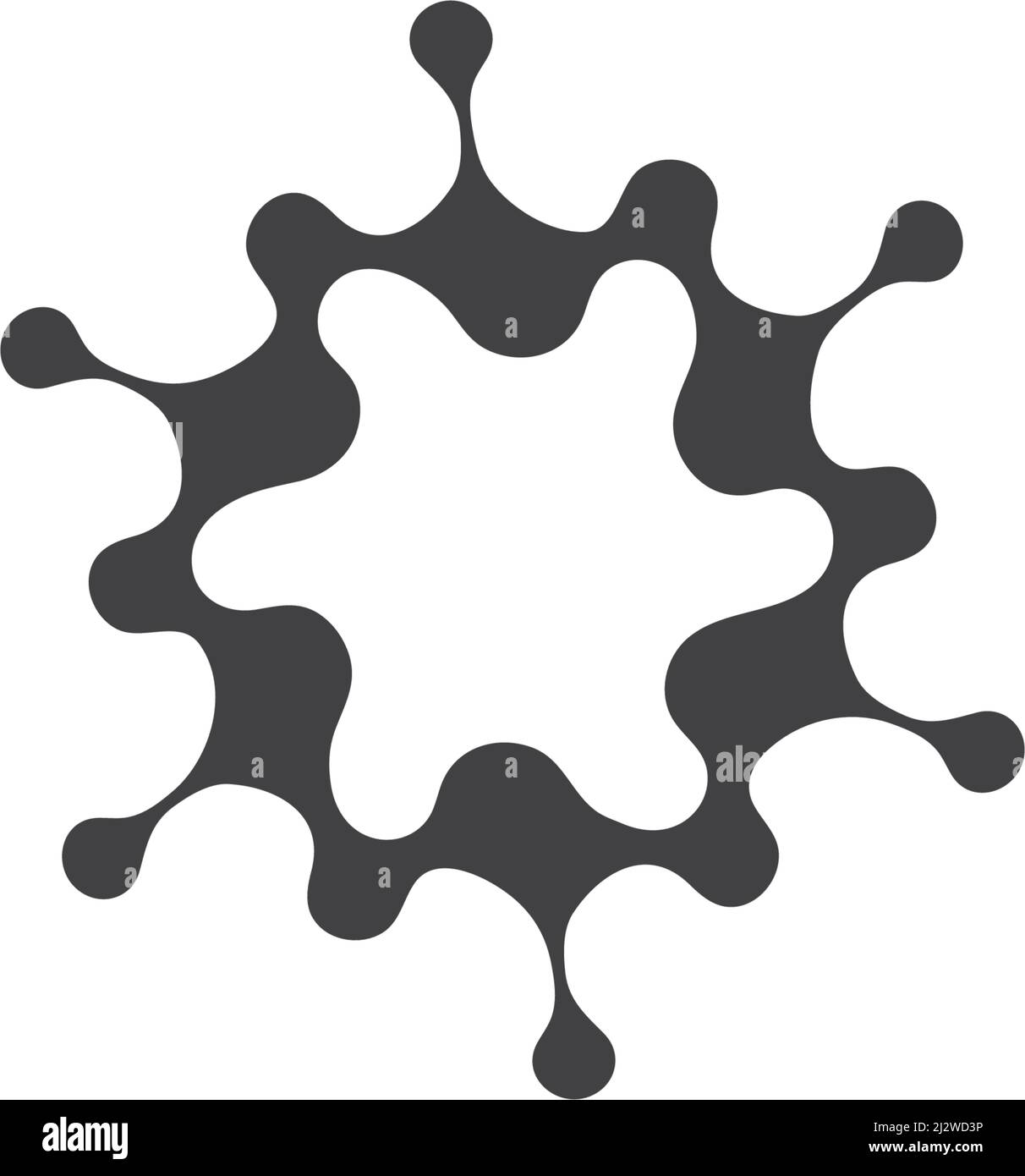 Molecule logo icon illustration vector template Stock Vector