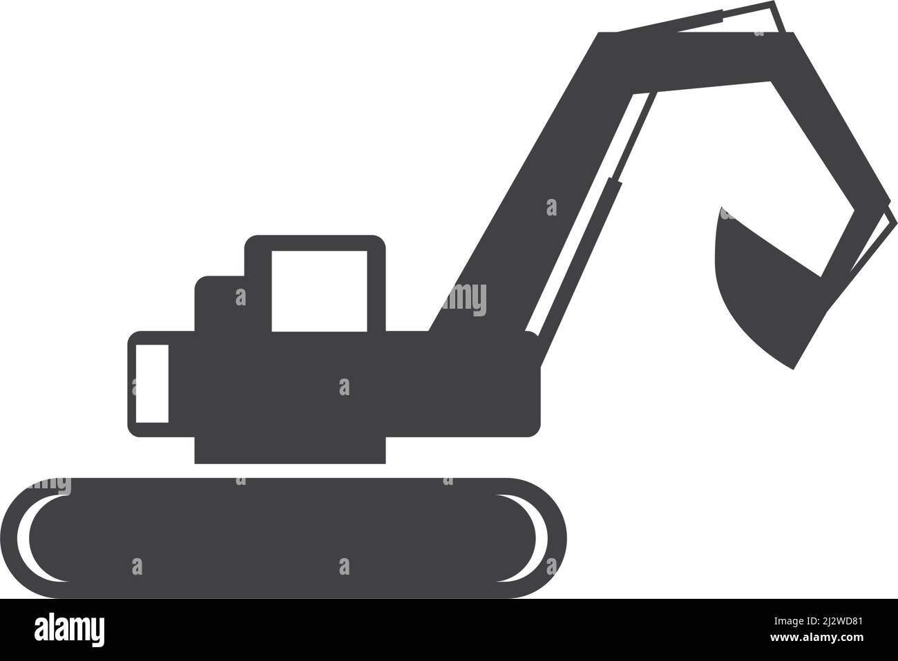 Excavator logo illustration vector template Stock Vector