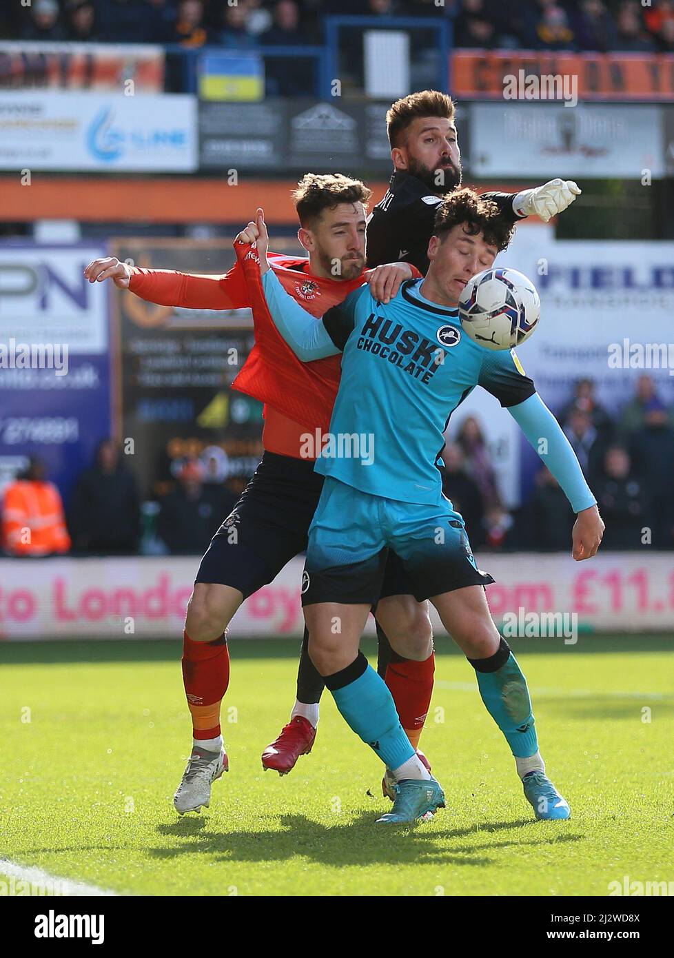 Goalkeeper Bartosz Bialkowski Millwall Thumps Ball Editorial Stock