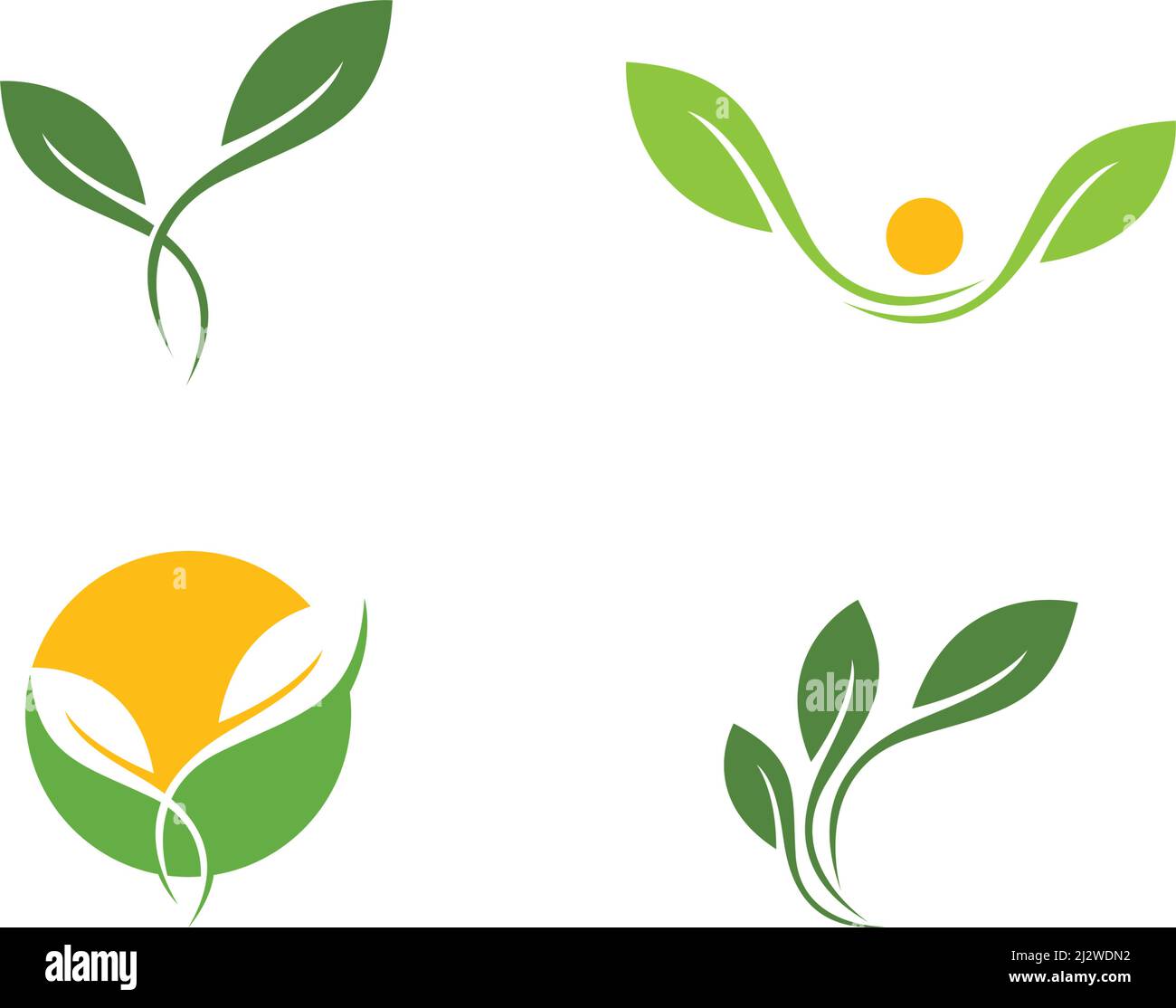Green leaf logo ecology nature element vector icon Stock Vector Image ...