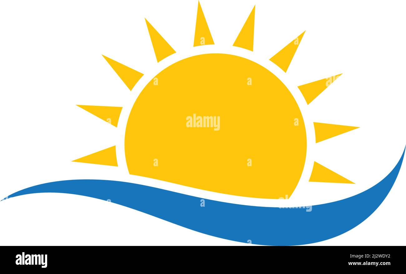 sun ilustration logo vector icon template Stock Vector
