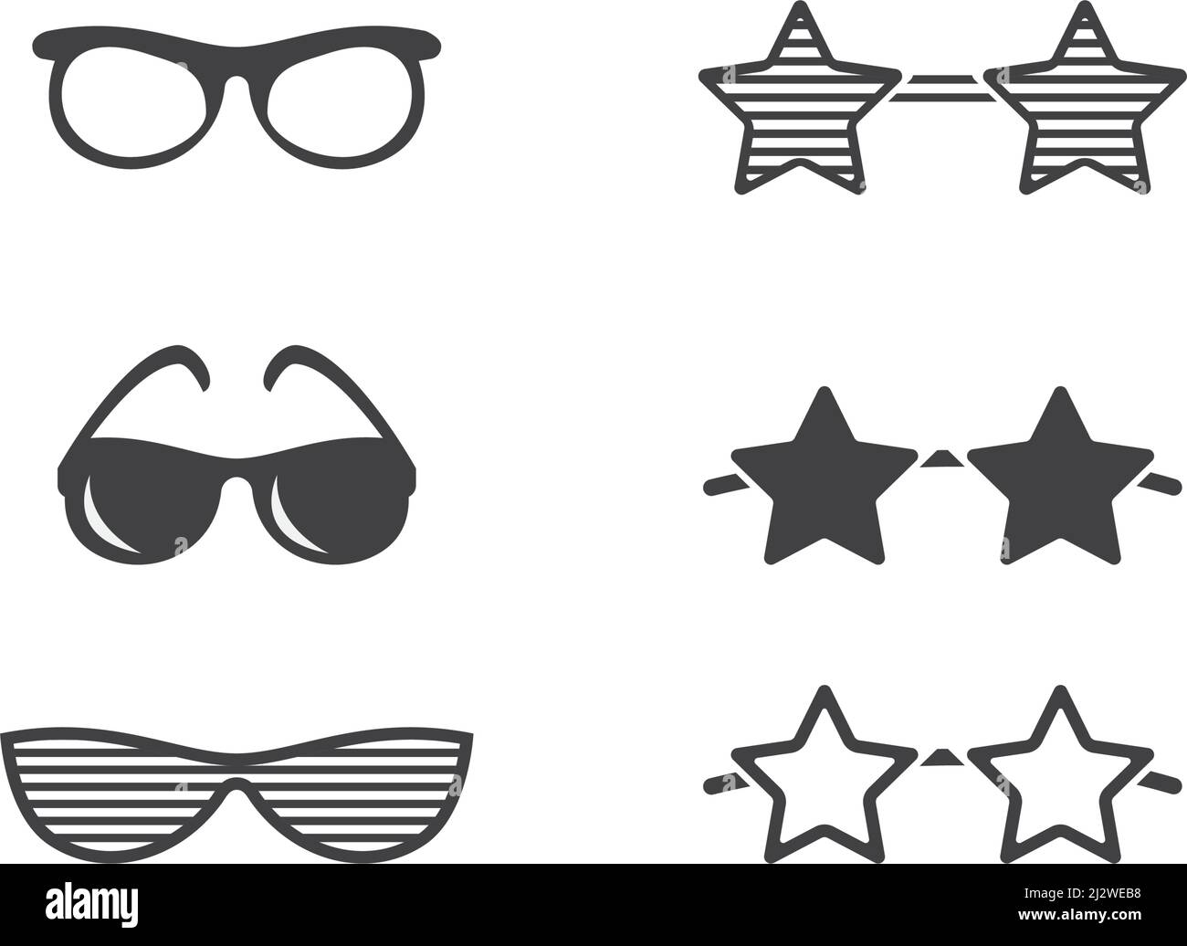 Glasses icon vector flat design Stock Vector