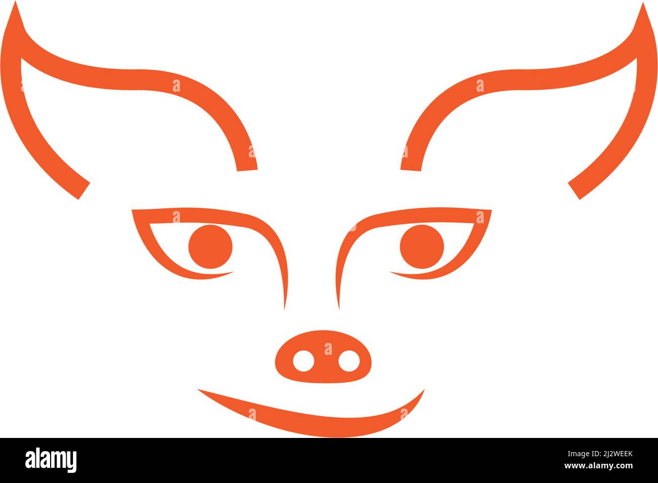Fox logo illustration vector template Stock Vector Image & Art - Alamy