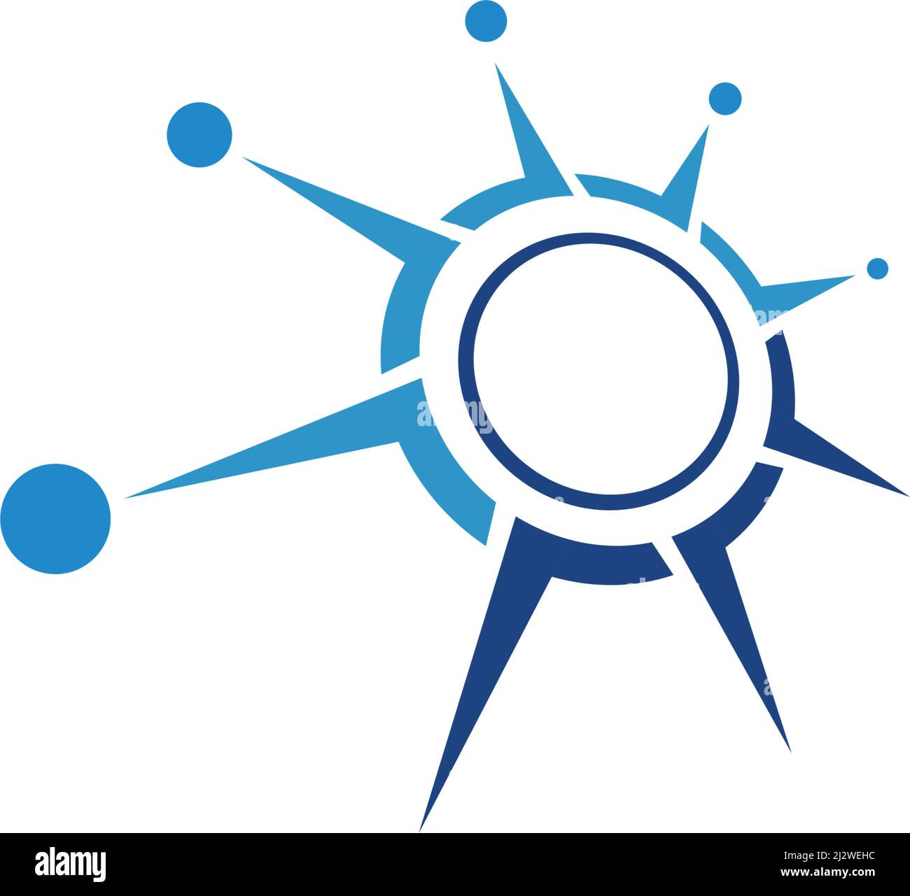 Compass Logo vector flat design Stock Vector