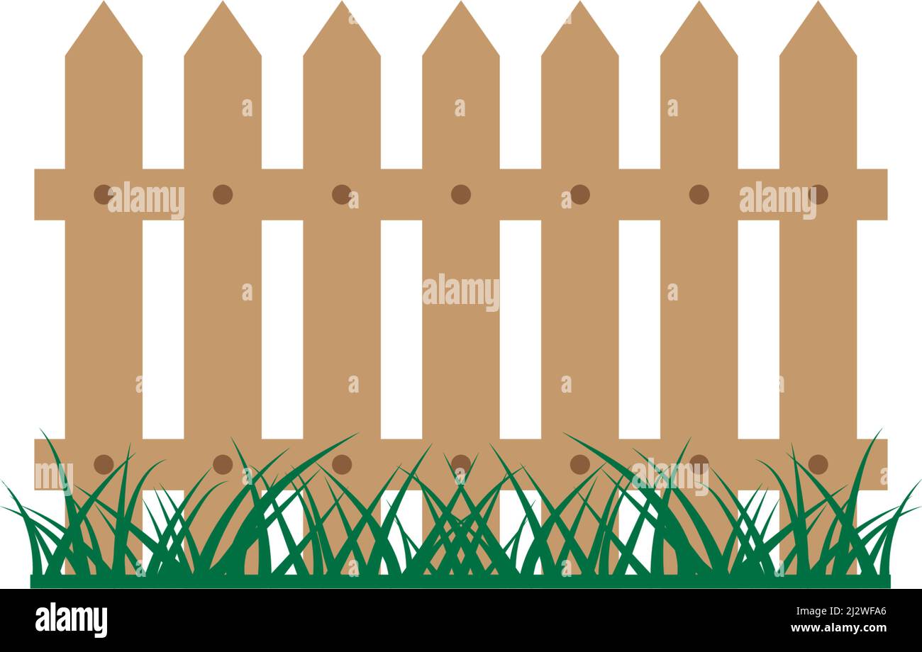 Fence logo icon vector illustration flat design Stock Vector