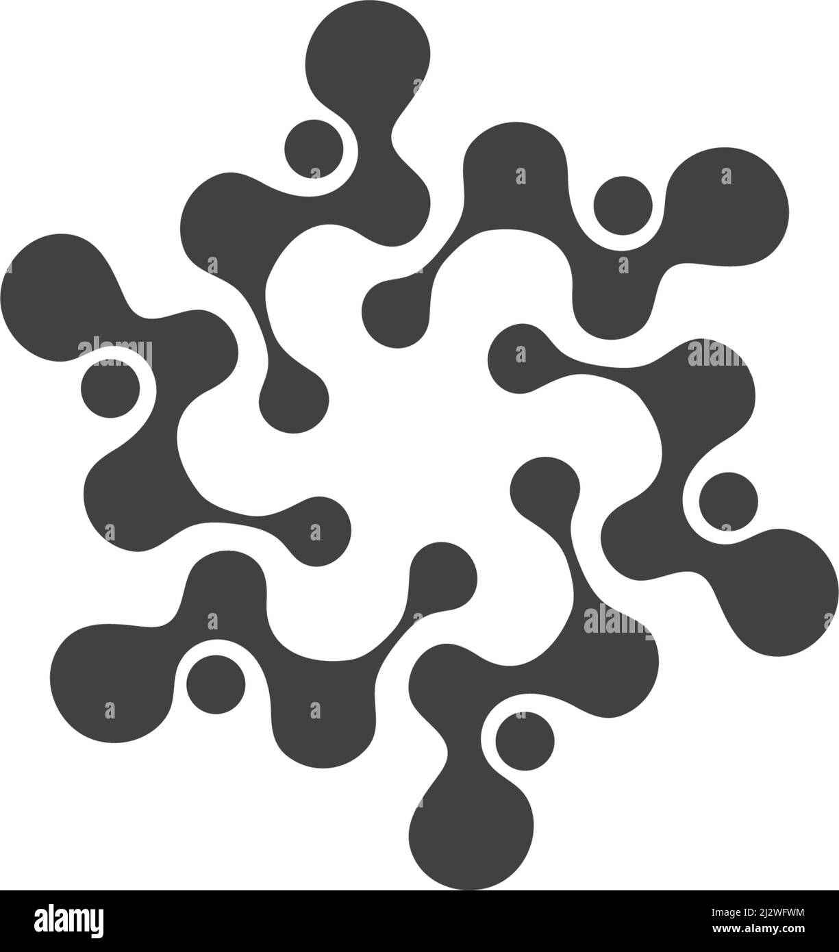 Molecule logo icon illustration vector template Stock Vector