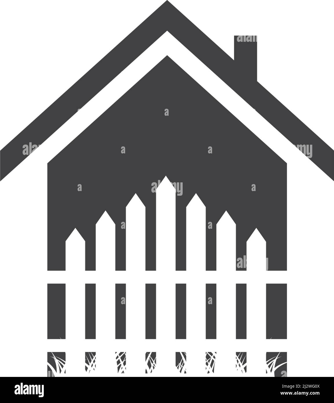Fence logo icon vector illustration flat design Stock Vector Image ...