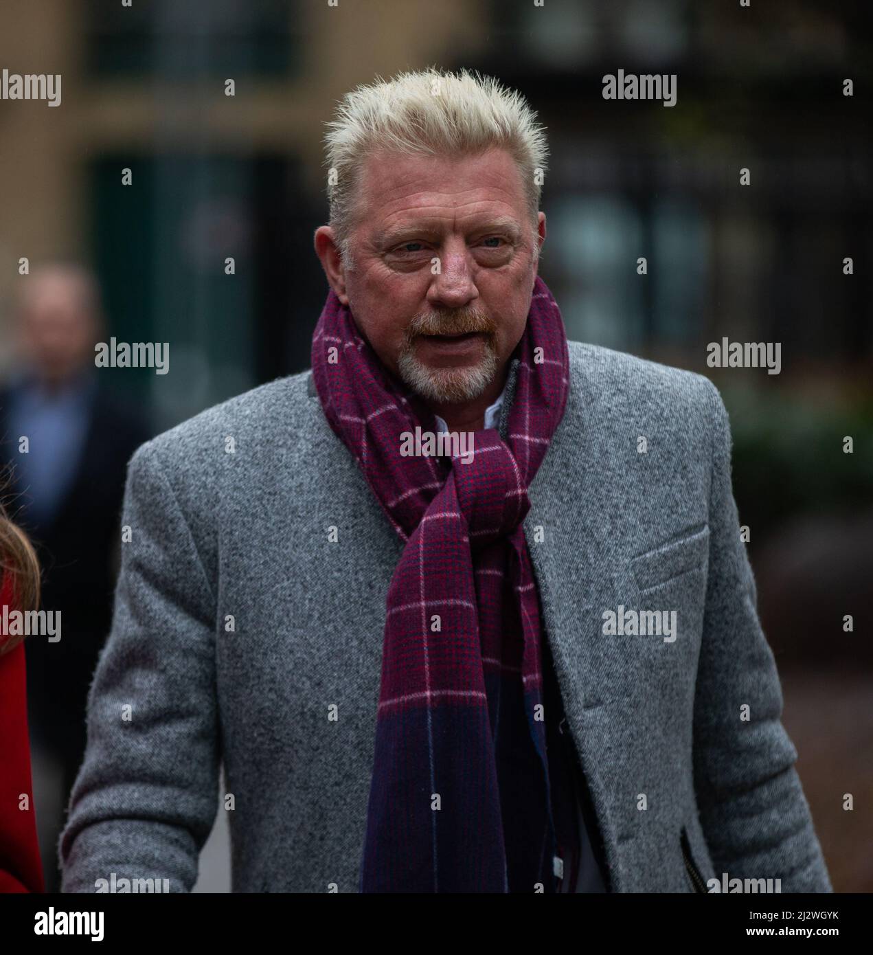 London, England, UK. 4th Apr, 2022. Former German tennis star BORIS BECKER arrives at Southwark Crown Court in London where he is being prosecuted by the Insolvency Service for not complying with obligations to disclose information after being declared bankrupt. (Credit Image: © Tayfun Salci/ZUMA Press Wire) Stock Photo