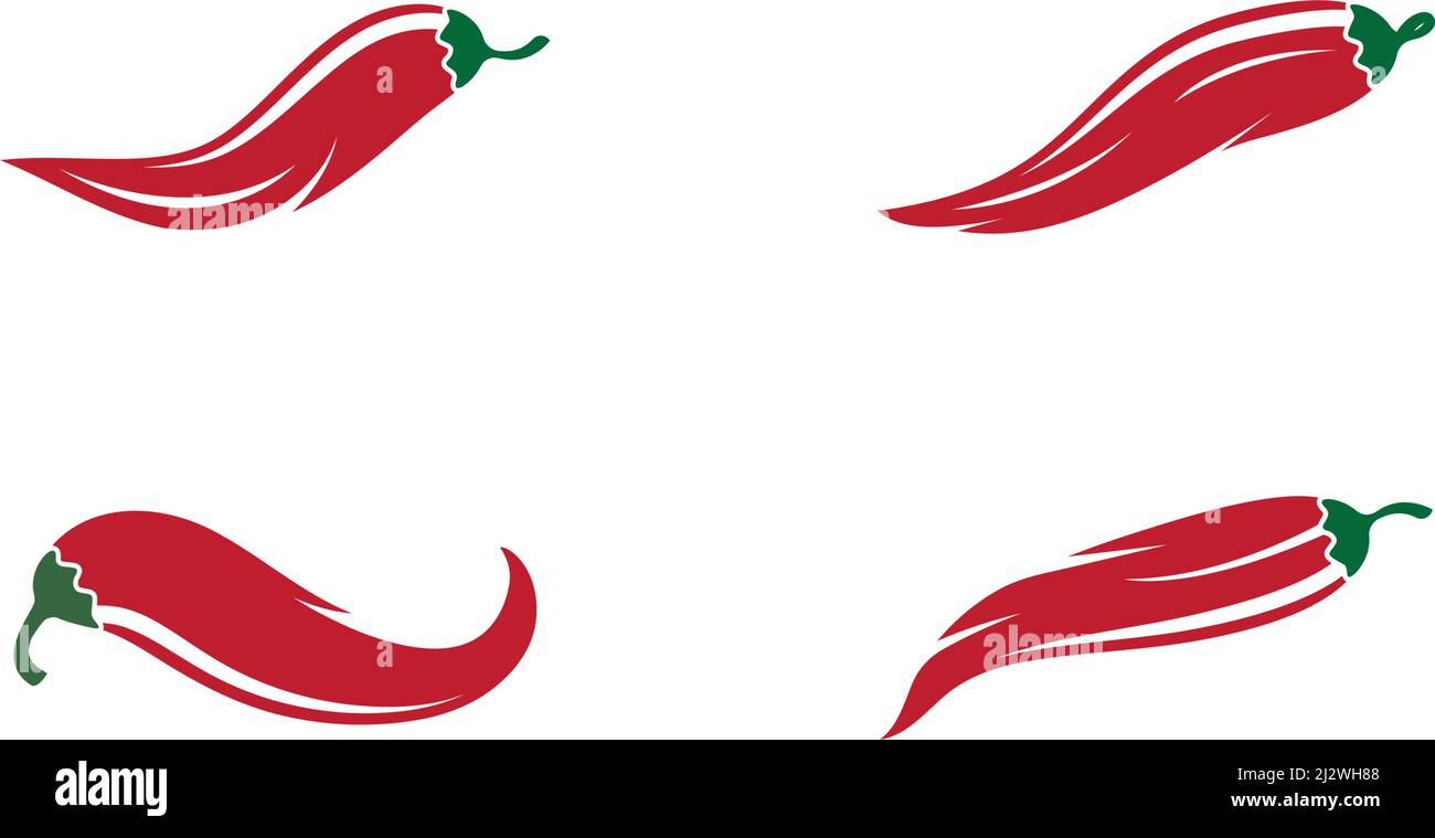 Chili illustration logo vector template Stock Vector