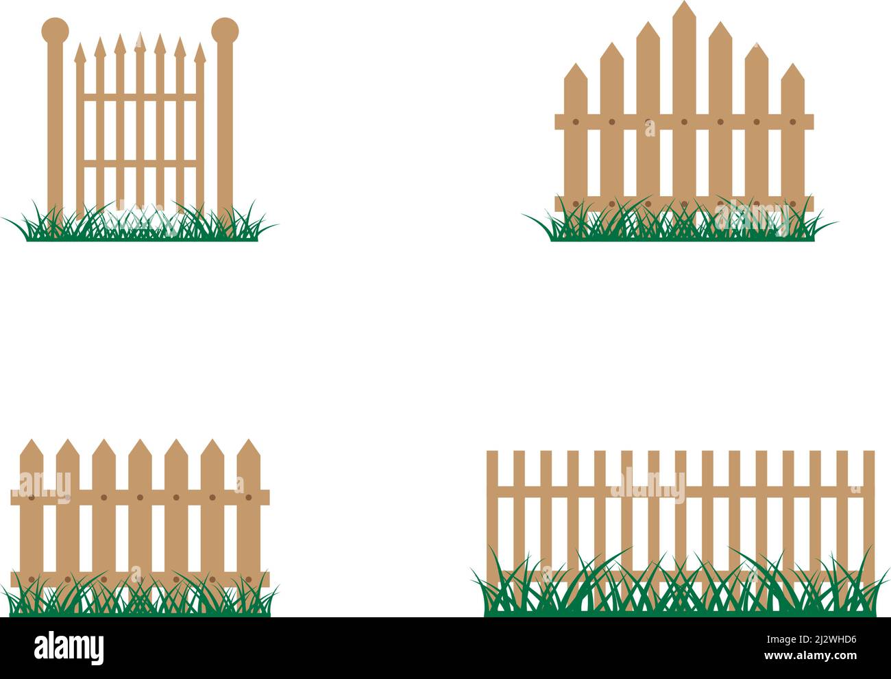 Fence logo icon vector illustration flat design Stock Vector