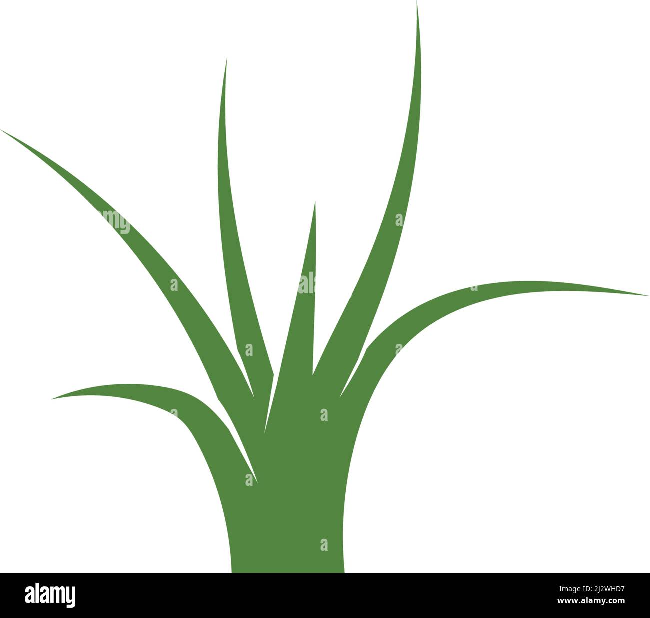 Natural Grass ilustration logo vector design Stock Vector