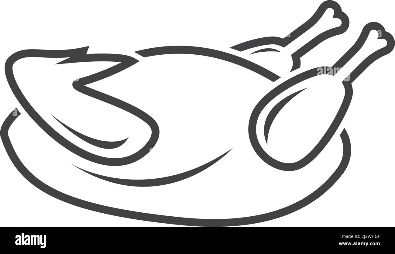 Fried chicken vector illustration icon Stock Vector
