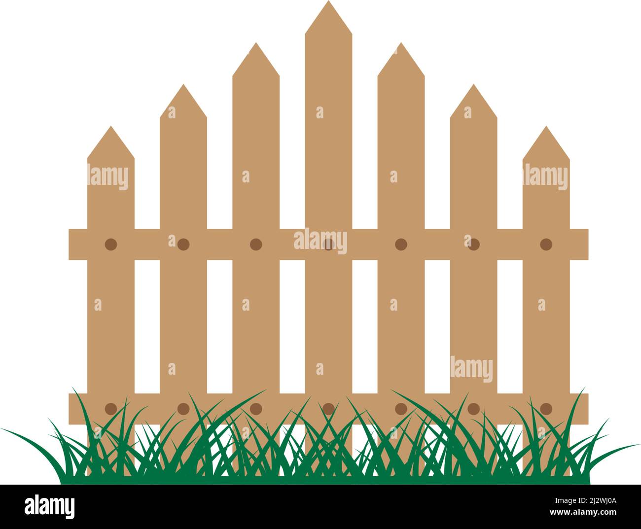Fence logo icon vector illustration flat design Stock Vector