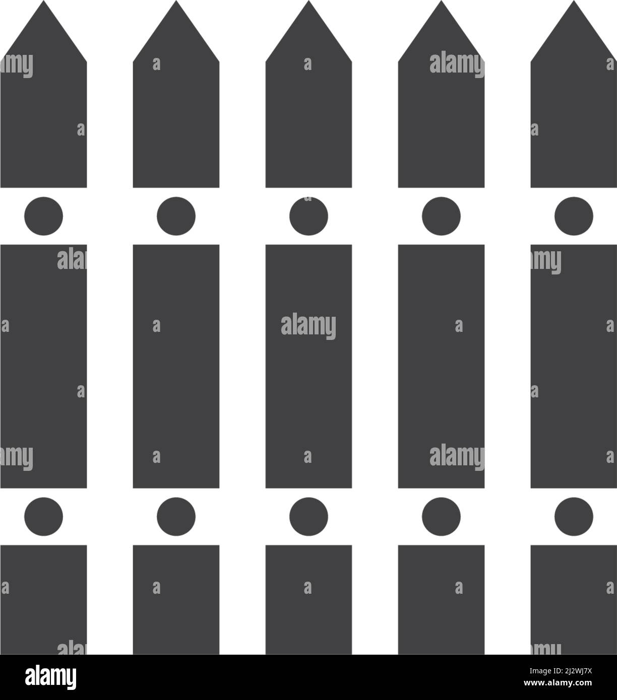 Fence logo icon vector illustration flat design Stock Vector