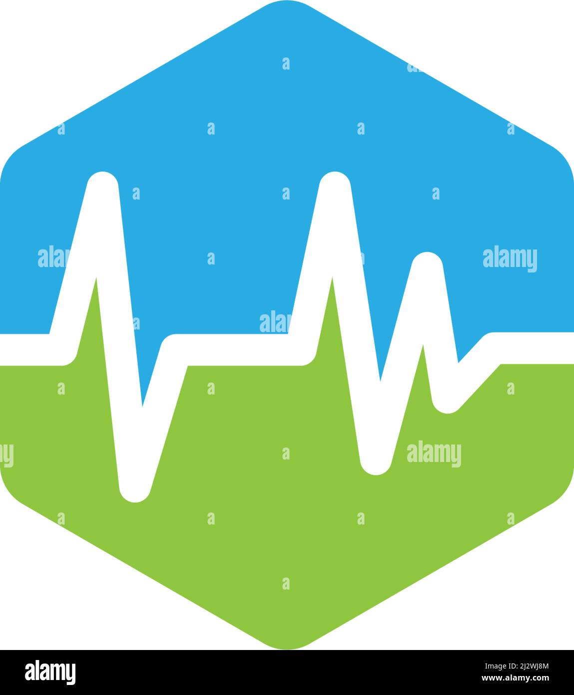 Pulse line ilustration vector template Stock Vector