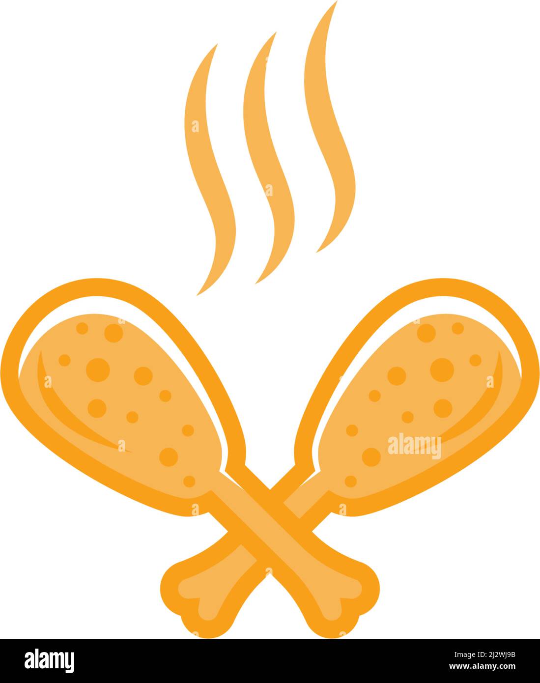 Fried chicken vector illustration icon Stock Vector