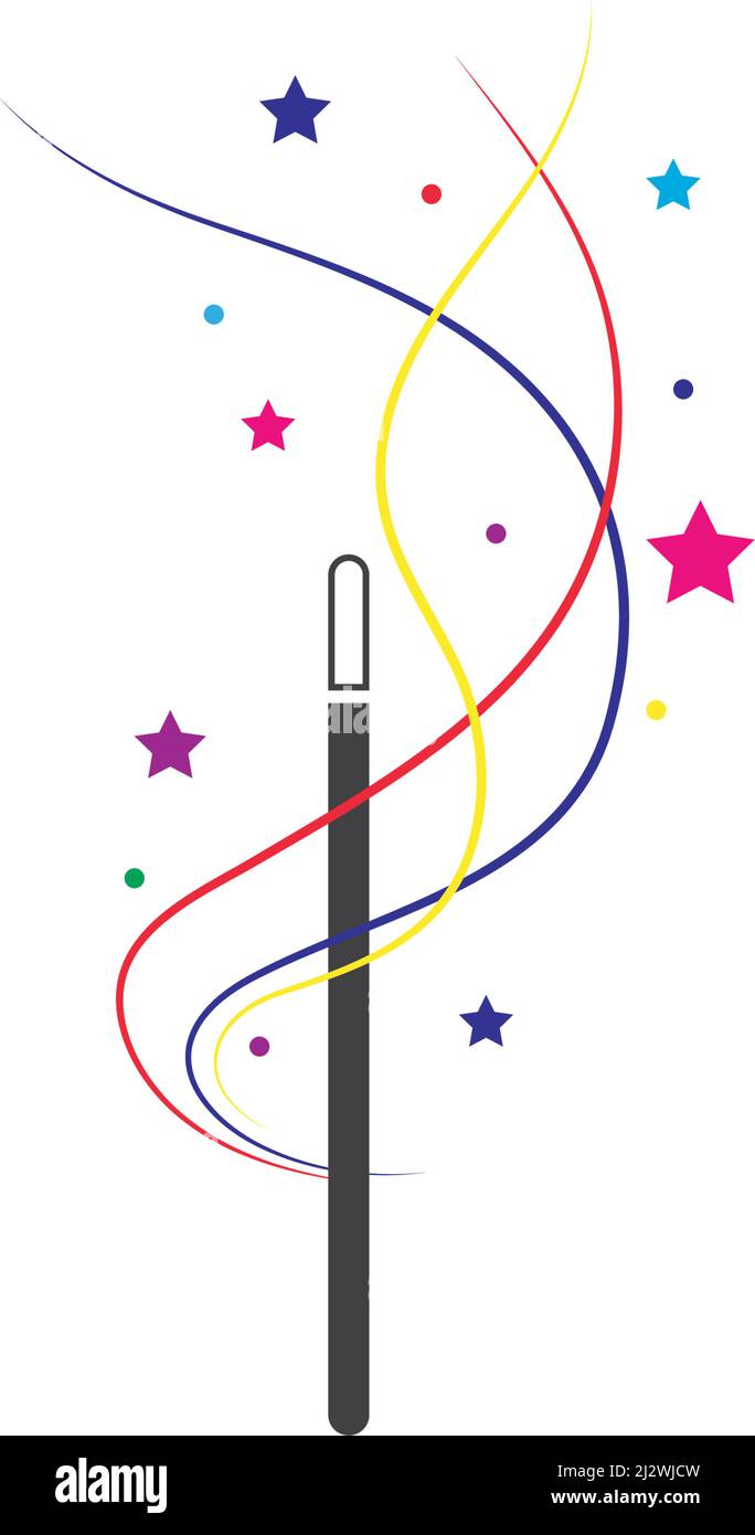 Wand Magic stick icon vector template Stock Vector