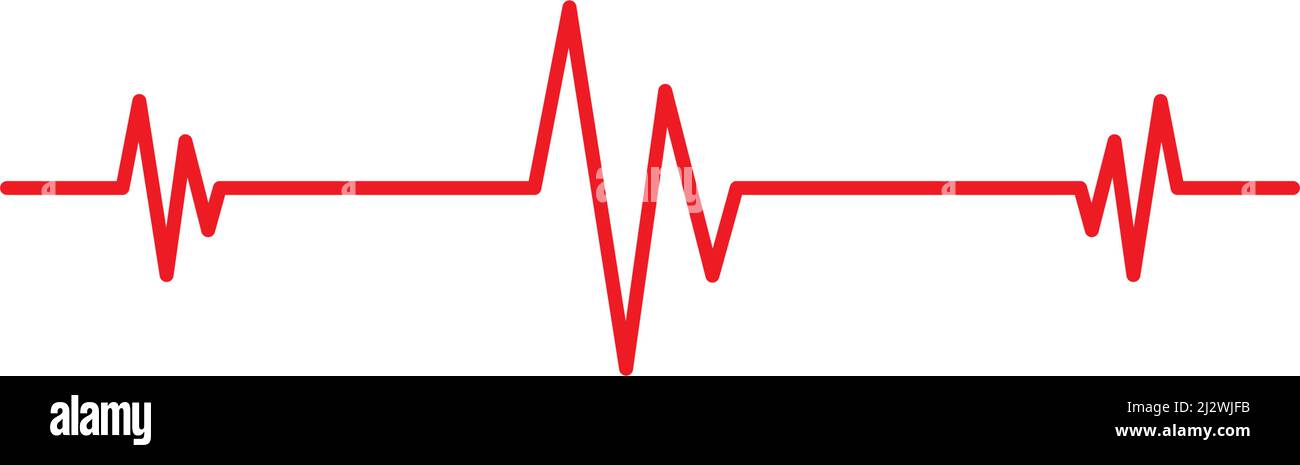 Pulse line ilustration vector template Stock Vector