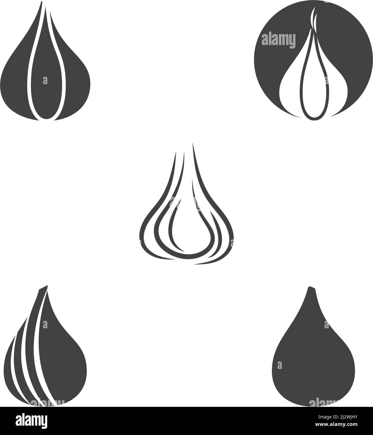 Garlic illustration logo icon vector design Stock Vector Image & Art ...