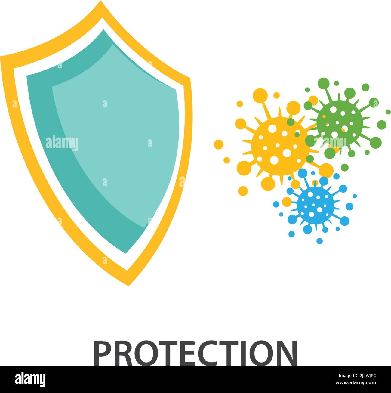 Bacterial virus icon vector flat design Stock Vector Image & Art - Alamy